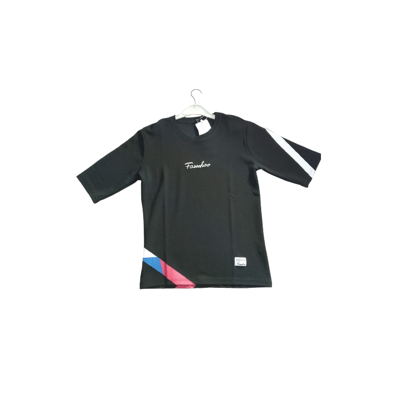 T-shirt Noir à Motif Sportif