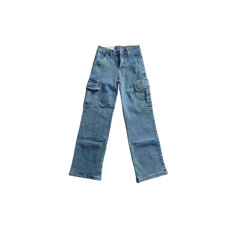 Pantalon Cargo en Jean pour Fille