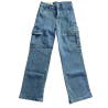 Pantalon Cargo en Jean pour Fille