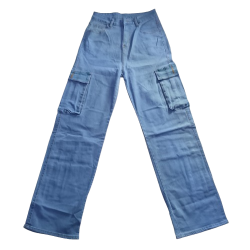 Jean Cargo Femme Bleu - Multipoches