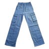 Jean Cargo Femme Bleu - Multipoches