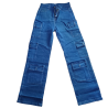 Pantalon Cargo Femme en Jean - Multipoches